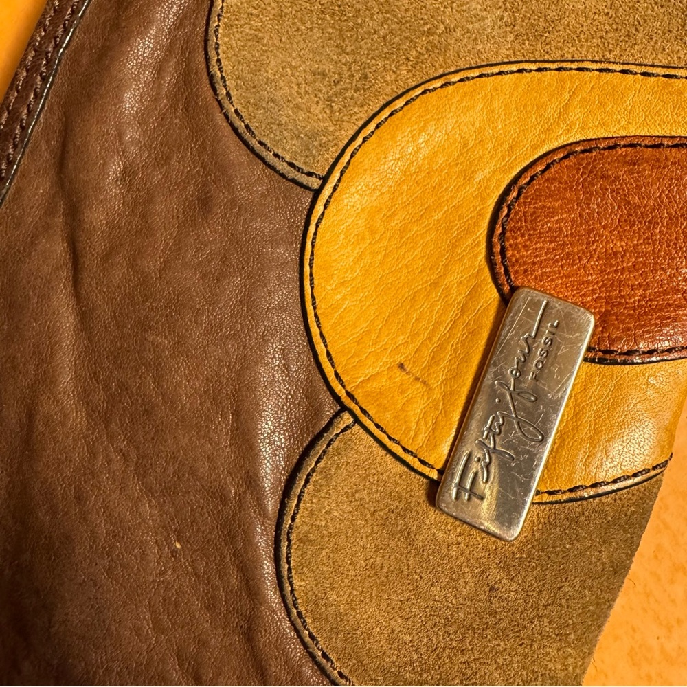 Fossil Fifty Four Patchwork Leather Wristlet – Y2… - image 3